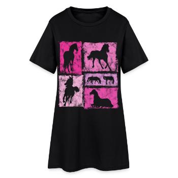 Graphique du cheval pour cavaliers et sauteurs - Robe T-shirt Femme - noir - Devant