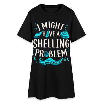 Peut-être que j’ai un collecteur de coques avec - Robe T-shirt Femme - noir - Devant