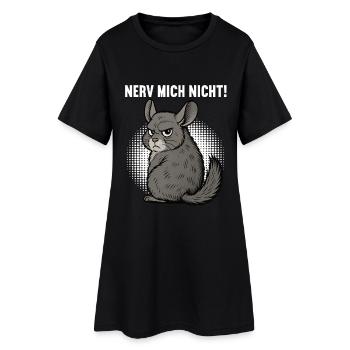 Nerv Mich Nicht Chinchilla Chinchillas Nagetier - Frauen T-Shirt-Kleid - Schwarz - Vorne