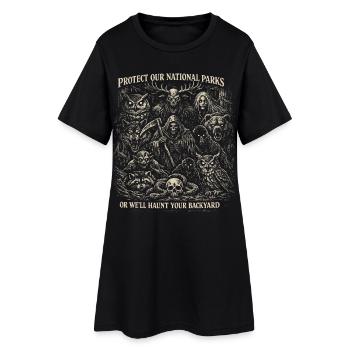 Protégez Nos Parcs Nationaux | Humour Horreur Goth - Robe T-shirt Femme - noir - Devant