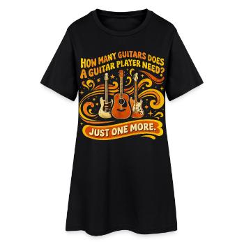 Gitarrenhumor Musiker Musik Retro-Geschenk - Frauen T-Shirt-Kleid - Schwarz - Vorne
