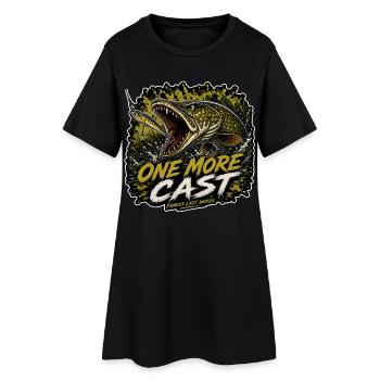T-shirt Pêche au brochet un autre lancer - Robe T-shirt Femme - noir - Devant