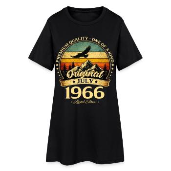 60. Geburtstag Geschenk Vintage Juli Jahrgang 1966 - Frauen T-Shirt-Kleid - Schwarz - Vorne