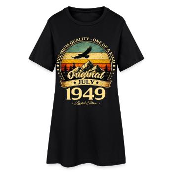 Cadeau du 77e anniversaire : Mari Voiture ancienne Juillet 1949 - Robe T-shirt Femme - noir - Devant