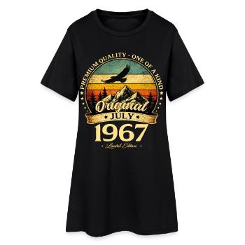 Cadeau du 59e anniversaire Millésime juillet 1967 - Robe T-shirt Femme - noir - Devant