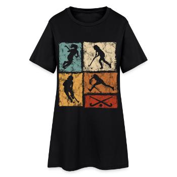 Hockey sur gazon Hockey en salle pour femmes filles - Robe T-shirt Femme - noir - Devant