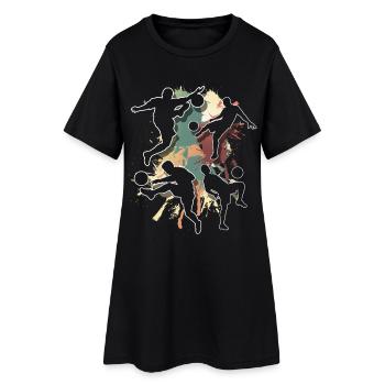 Soccer Soccer Players Playing Soccer - Women’s T-Shirt Dress - black - Front
