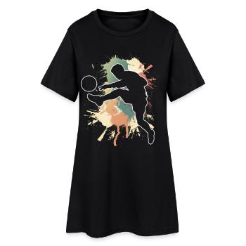 Soccer Soccer Players Playing Soccer - Women’s T-Shirt Dress - black - Front
