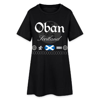 Souvenir de voyage Oban Scotland Streetwear - Robe T-shirt Femme - noir - Devant