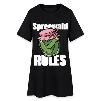 Concombres Spreewald dans un bocal mason avec arc - Robe T-shirt Femme - noir - Devant