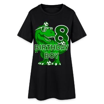 8 ANS D’ANNIVERSAIRE GARÇON FOOTBALL 8E ANNIVERSAIRE - Robe T-shirt Femme - noir - Devant