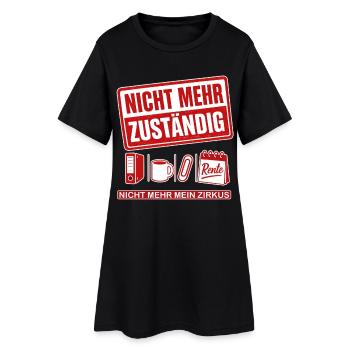 Nicht mehr zuständig Rentner Ruhestand Spruch - Frauen T-Shirt-Kleid - Schwarz - Vorne
