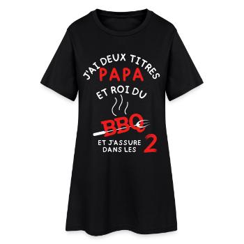 Papa et Moi BBQ 2: J'assure au Grill - Robe T-shirt Femme - noir - Devant