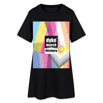 Dyke March Nbg 2026 - Frauen T-Shirt-Kleid - Schwarz - Vorne
