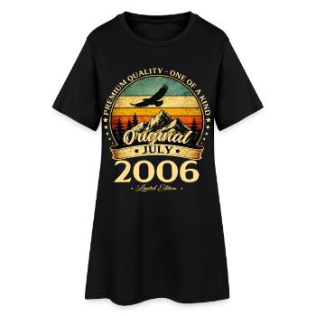 Cadeau d’anniversaire 20e Millésime Juillet 2006 - Robe T-shirt Femme - noir - Devant