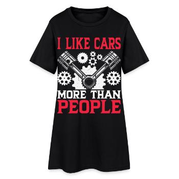 Père mécanicien de voitures drôle, - Robe T-shirt Femme - noir - Devant