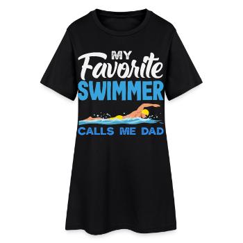 Dictons drôles de nageurs et conception de clubs de natation - Robe T-shirt Femme - noir - Devant