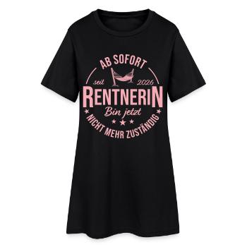 Rentnerin 2026 Hängematte Abschied Kollegin - Frauen T-Shirt-Kleid - Schwarz - Vorne