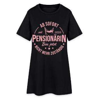 Pensionärin 2026 Hängematte Abschied Kollegin - Frauen T-Shirt-Kleid - Schwarz - Vorne