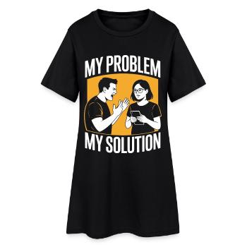 Mobile App Developer My Problem My Pictogram Mom - Frauen T-Shirt-Kleid - Schwarz - Vorne