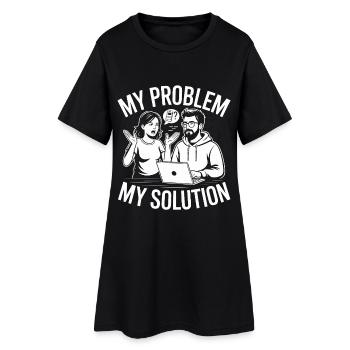 Mobile App Developer My Problem My Pictogram Dad - Frauen T-Shirt-Kleid - Schwarz - Vorne