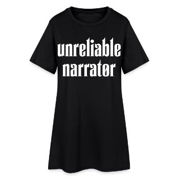 Narrateur peu fiable, Amoureux de livres, écrivain - Robe T-shirt Femme - noir - Devant