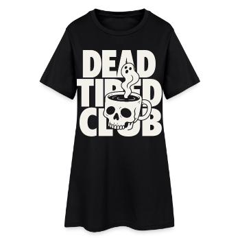 Citation du café du Dead Tired Horror Club - Robe T-shirt Femme - noir - Devant
