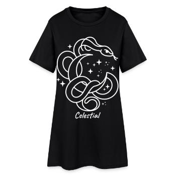 Lune du Serpent Céleste - Robe T-shirt Femme - noir - Devant