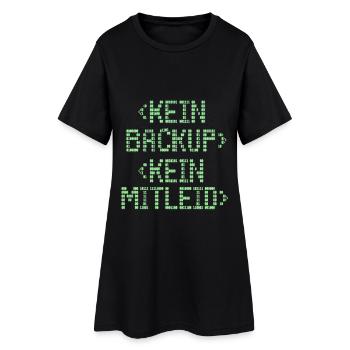 Non Ticket Non Support Informaticien Administrateur IT - Robe T-shirt Femme - noir - Devant