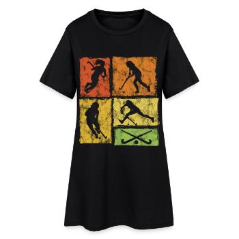Hockey sur gazon Hockey en salle Hockey féminin Filles - Robe T-shirt Femme - noir - Devant