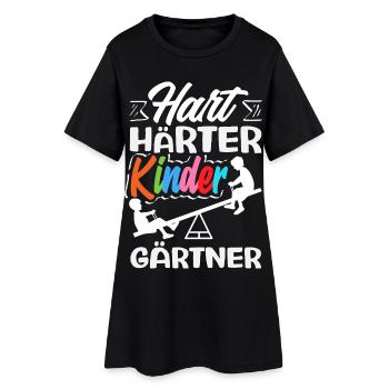 Hart Härter Kindergärtner Erzieher Kita Spruch - Frauen T-Shirt-Kleid - Schwarz - Vorne