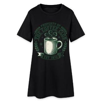 Coffee Club Tasse à café vintage des années 1970 - Robe T-shirt Femme - noir - Devant