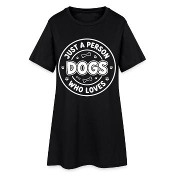 Dicton amoureux des chiens - Robe T-shirt Femme - noir - Devant