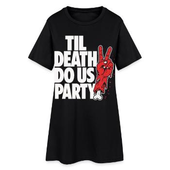 Jusqu’à ce que la mort nous fasse fête Zombie - Robe T-shirt Femme - noir - Devant