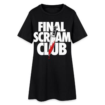 Final Scream Club Horror Design - Frauen T-Shirt-Kleid - Schwarz - Vorne