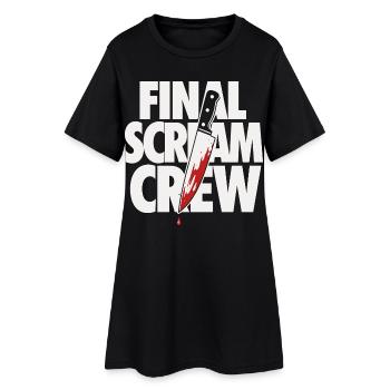 Final Scream Club Horror Design - Frauen T-Shirt-Kleid - Schwarz - Vorne