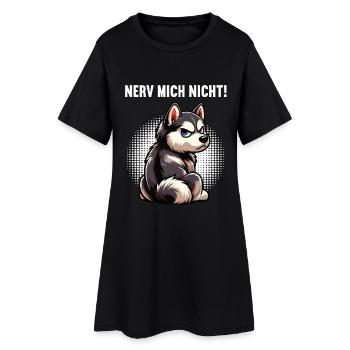 Nerv Mich Nicht Husky Huskys Sibirischer Husky - Frauen T-Shirt-Kleid - Schwarz - Vorne