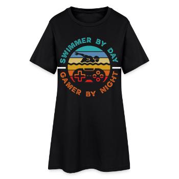 Dictons drôles de nageurs et conception de clubs de natation - Robe T-shirt Femme - noir - Devant