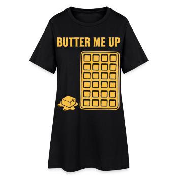 Petit-déjeuner me beurre Brunch Café pancake drôle - Robe T-shirt Femme - noir - Devant