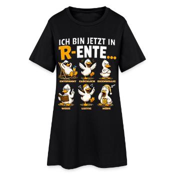 Ich Bin Jetzt In R-Ente Lustiger Rentner Humor - Frauen T-Shirt-Kleid - Schwarz - Vorne
