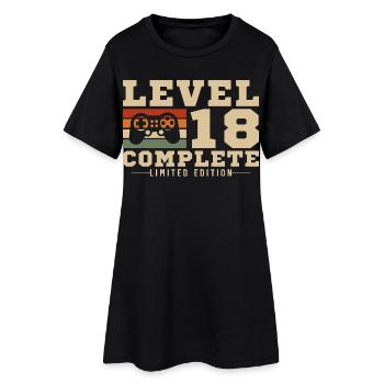 18th Anniversary Level 18 Complete - Women’s T-Shirt Dress - black - Front