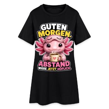 Axolotl Braucht Sicherheitsabstand - Frauen T-Shirt-Kleid - Schwarz - Vorne