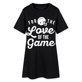 Liebe zum Spiel Football Design - Frauen T-Shirt-Kleid - Schwarz - Vorne