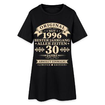 Original 1996 Bester Jahrgang 30. Geburtstag - Frauen T-Shirt-Kleid - Schwarz - Vorne
