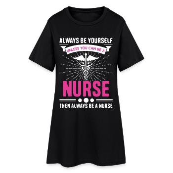 infirmier - Robe T-shirt Femme - noir - Devant