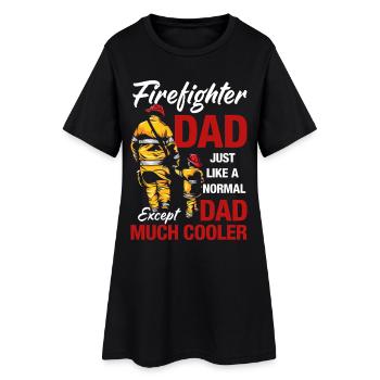 Fire Brigade Dad - Women’s T-Shirt Dress - black - Front