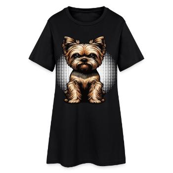 Yorkshire Terrier Yorkie Propriétaire Yorkie Yorkies - Robe T-shirt Femme - noir - Devant