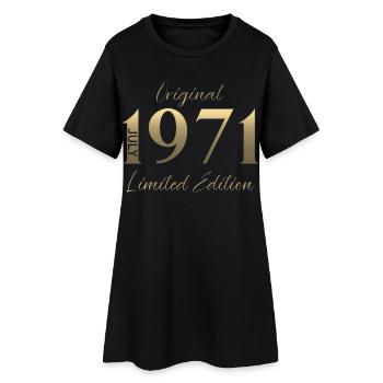Cadeau d’anniversaire 55e Millésime Juillet Millésime 1971 - Robe T-shirt Femme - noir - Devant