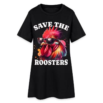 Hahn Sauve le Coq - Robe T-shirt Femme - noir - Devant