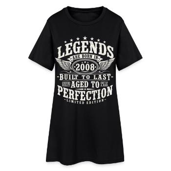 2008 Jahrgang geboren Legenden Vintage Geburtstag - Frauen T-Shirt-Kleid - Schwarz - Vorne